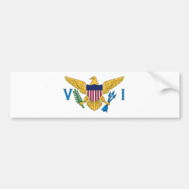 Pegatina Para Coche Bandera de las Islas Vírgenes de los Estados Unido