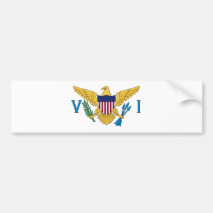 Pegatina Para Coche Bandera de las Islas Vírgenes de los Estados Unido