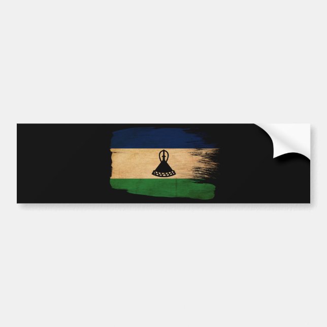 Pegatina Para Coche Bandera de Lesotho (Frente)