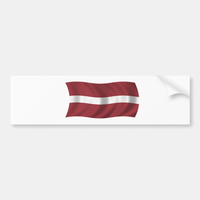 Pegatina Para Coche Bandera de Letonia (Frente)