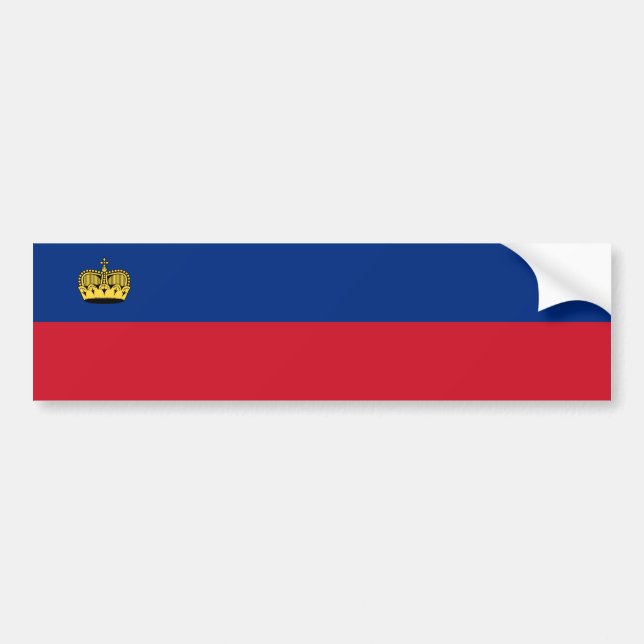 Pegatina Para Coche Bandera de Liechtenstein (Frente)
