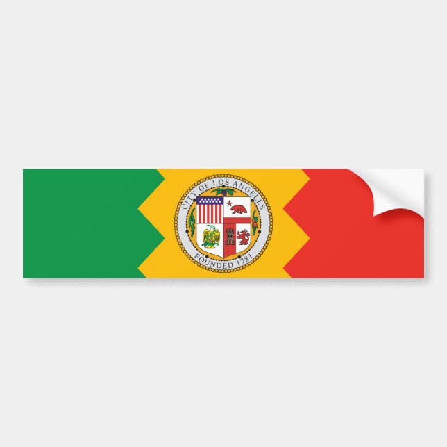 Pegatina Para Coche Bandera de Los Ángeles (California, Estados Unidos (Frente)