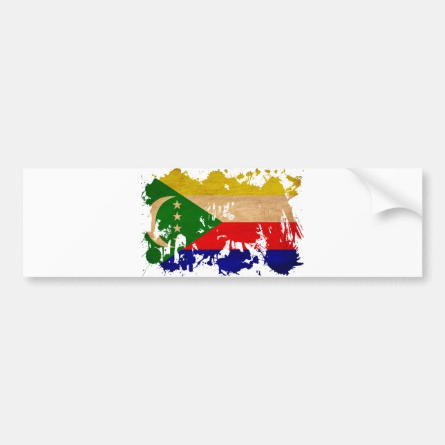 Pegatina Para Coche Bandera de los Comoro (Frente)
