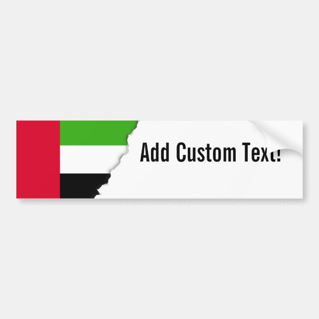 Pegatina Para Coche Bandera de los UAE United Arab Emirates (Frente)