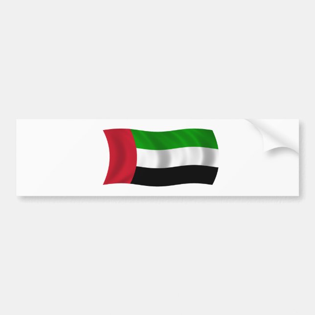 Pegatina Para Coche Bandera de los United Arab Emirates (Frente)