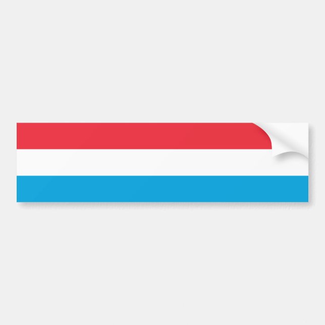 Pegatina Para Coche Bandera de Luxemburgo (Frente)