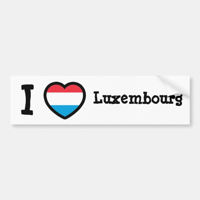 Pegatina Para Coche Bandera de Luxemburgo (Frente)
