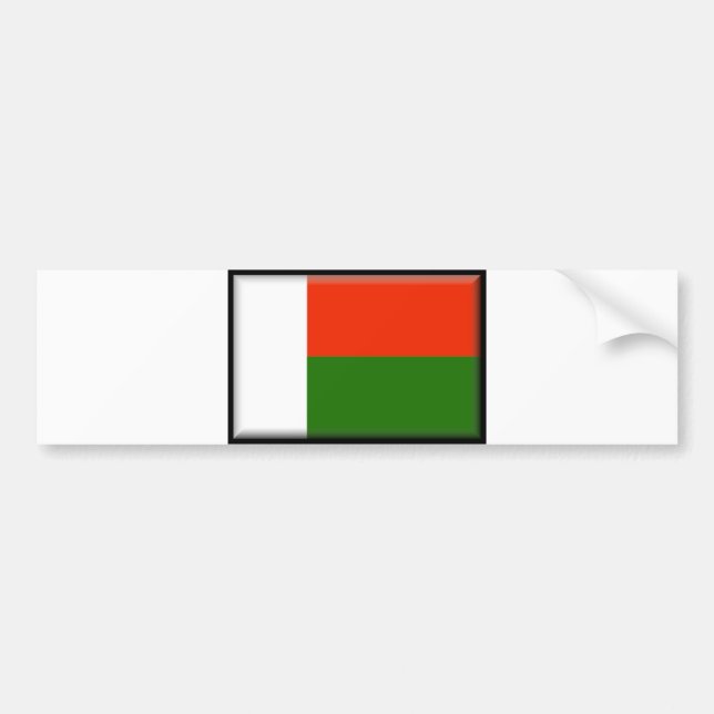 Pegatina Para Coche Bandera de Madagascar (Frente)