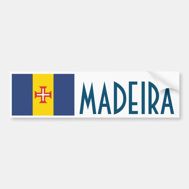 Pegatina Para Coche Bandera de Madeira, Portugal (Frente)