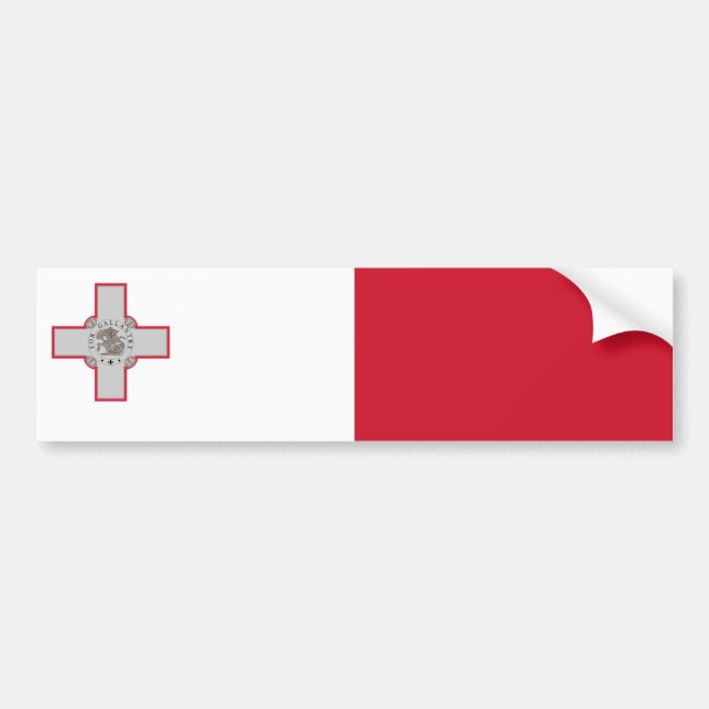 Pegatina Para Coche Bandera de Malta (Frente)