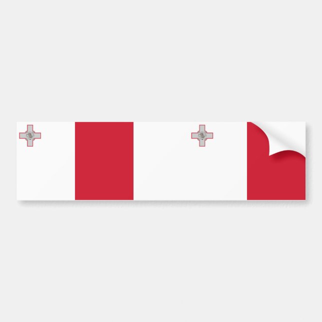 Pegatina Para Coche Bandera de Malta (Frente)