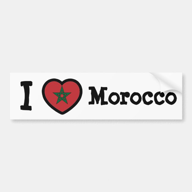 Pegatina Para Coche Bandera de Marruecos (Frente)