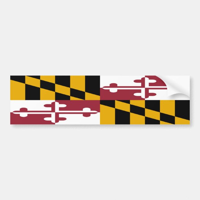 Pegatina Para Coche Bandera de Maryland (Frente)