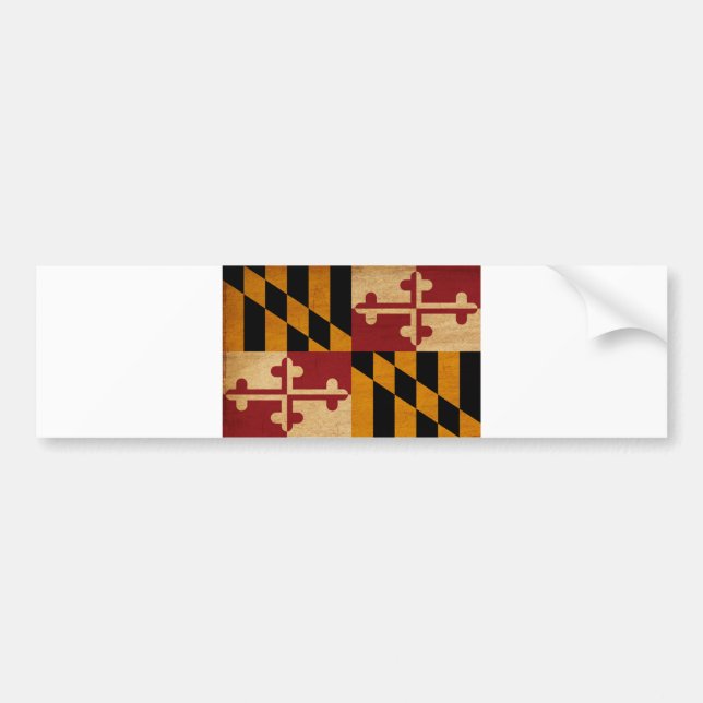 Pegatina Para Coche Bandera de Maryland (Frente)