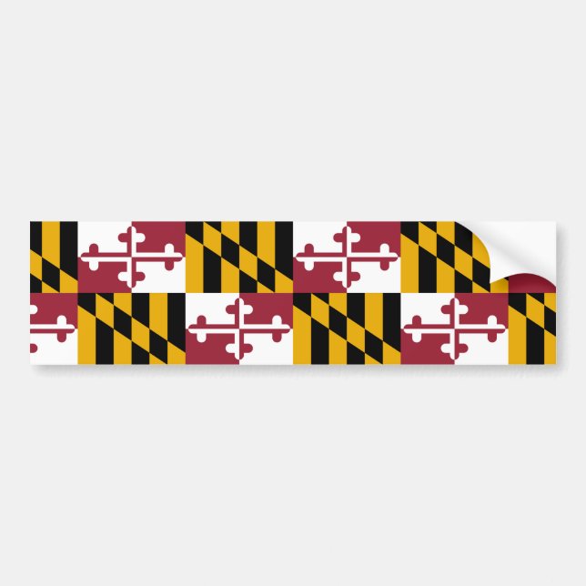 Pegatina Para Coche Bandera de Maryland (Frente)