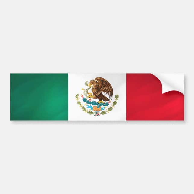 Pegatina Para Coche Bandera de México (Frente)