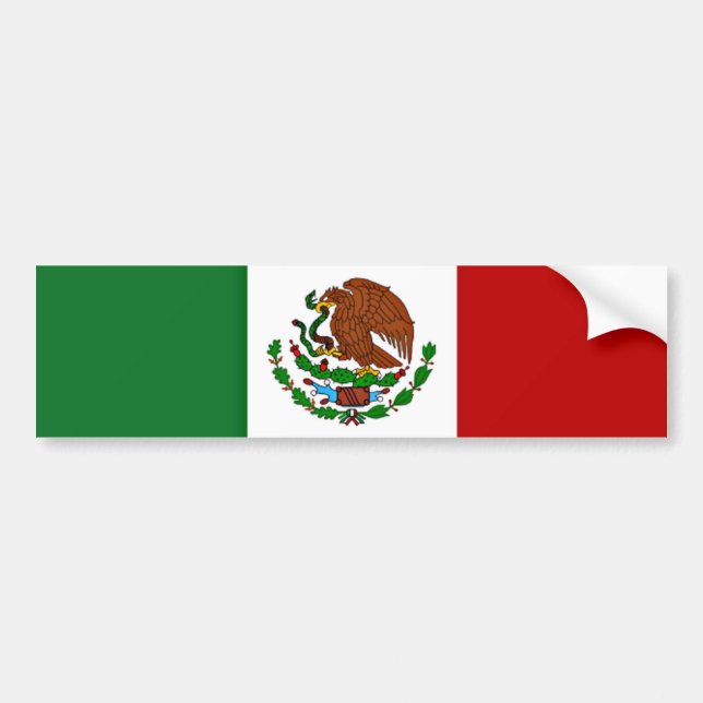 Pegatina Para Coche Bandera de México (Frente)
