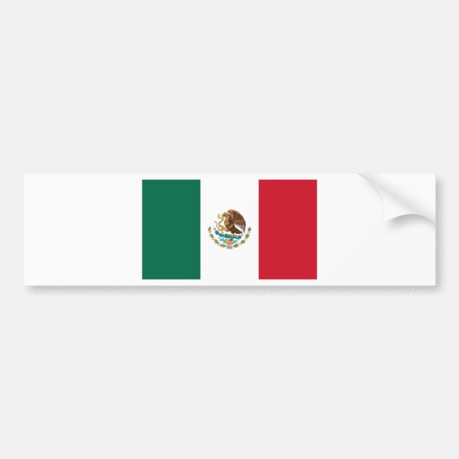 Pegatina Para Coche Bandera de México - Bandera de México (Frente)