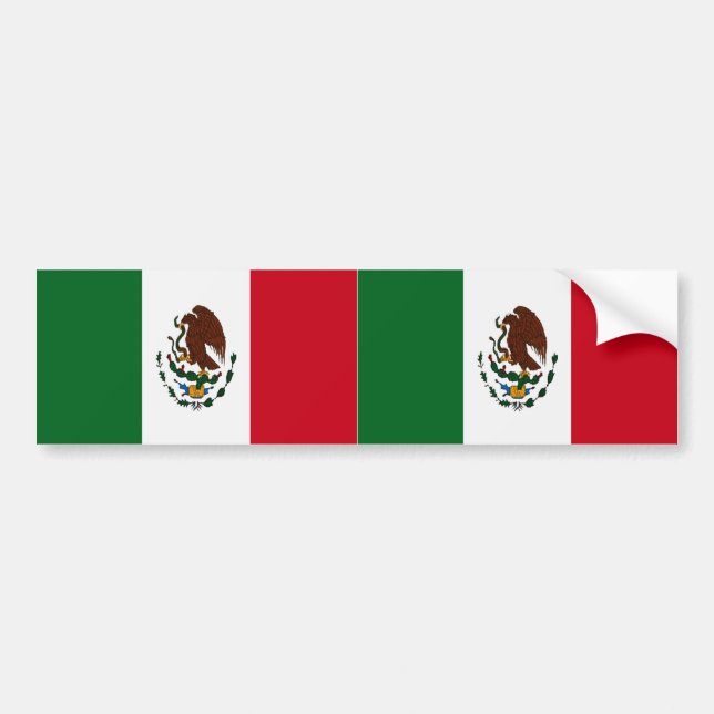 Pegatina Para Coche Bandera de México Patriótico (Frente)