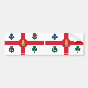 Pegatina Para Coche Bandera de Montreal, Quebec