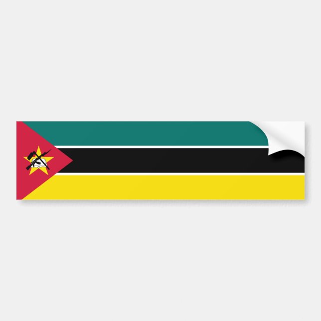 Pegatina Para Coche Bandera de Mozambique (Frente)