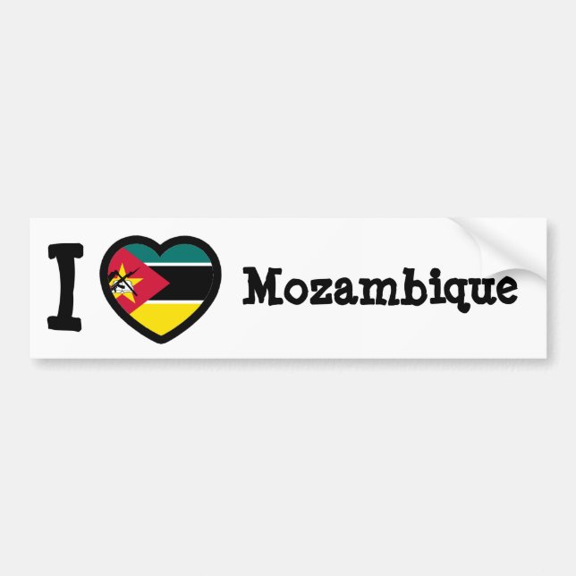 Pegatina Para Coche Bandera de Mozambique (Frente)