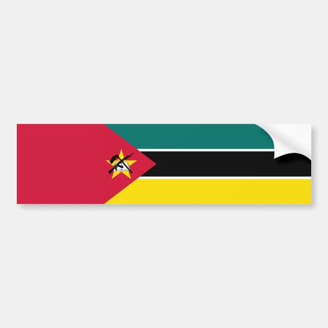 Pegatina Para Coche Bandera de Mozambique (Bandera nacional) (África) (Frente)