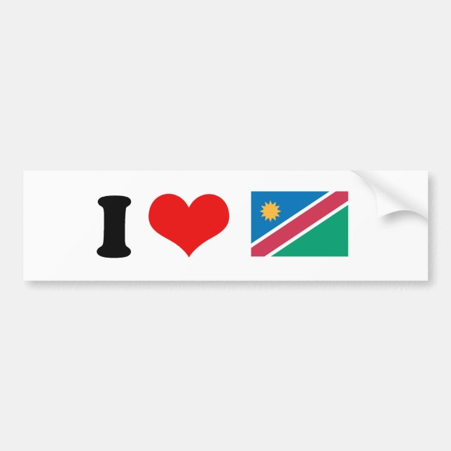 Pegatina Para Coche Bandera de Namibia (Frente)