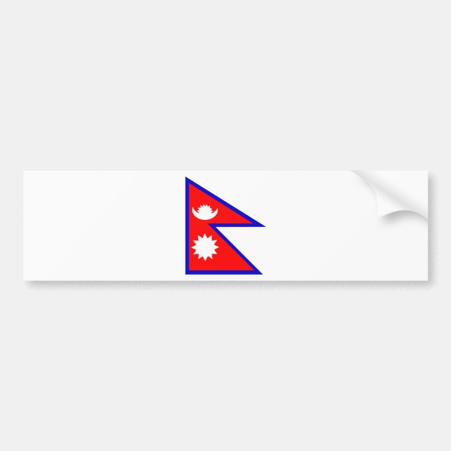 Pegatina Para Coche Bandera de Nepal (Frente)