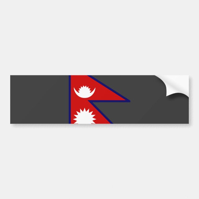 Pegatina Para Coche Bandera de Nepal (Frente)