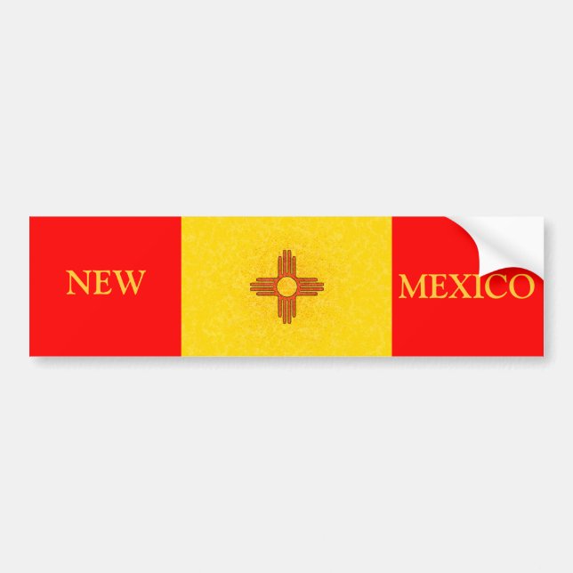 PEGATINA PARA COCHE BANDERA DE NEW MÉXICO (Frente)