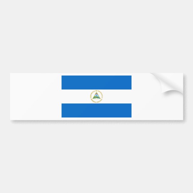 Pegatina Para Coche Bandera de Nicaragua (Frente)