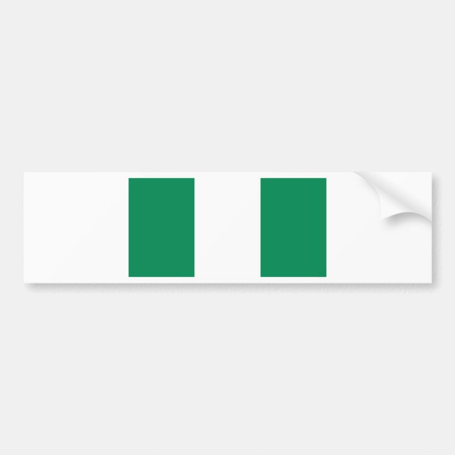Pegatina Para Coche Bandera de Nigeria (Frente)