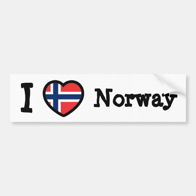 Pegatina Para Coche Bandera de Noruega (Frente)