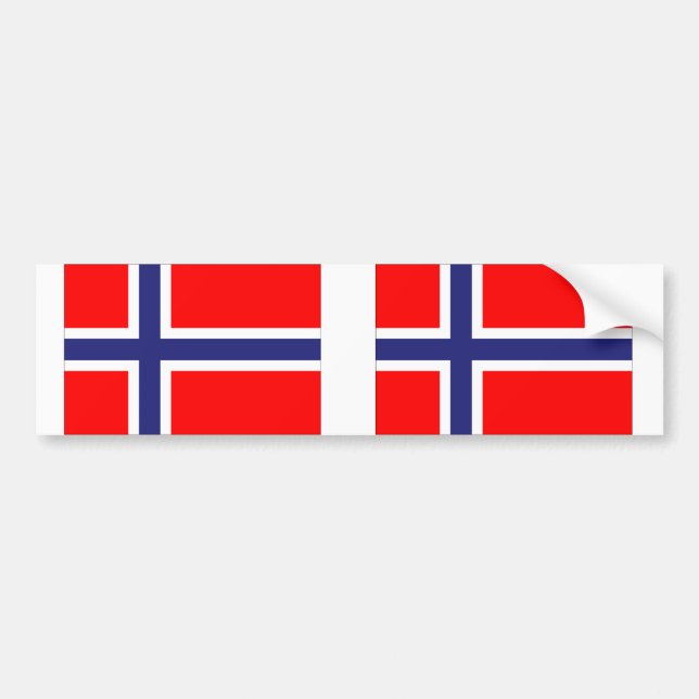 Pegatina Para Coche Bandera de Noruega (Frente)