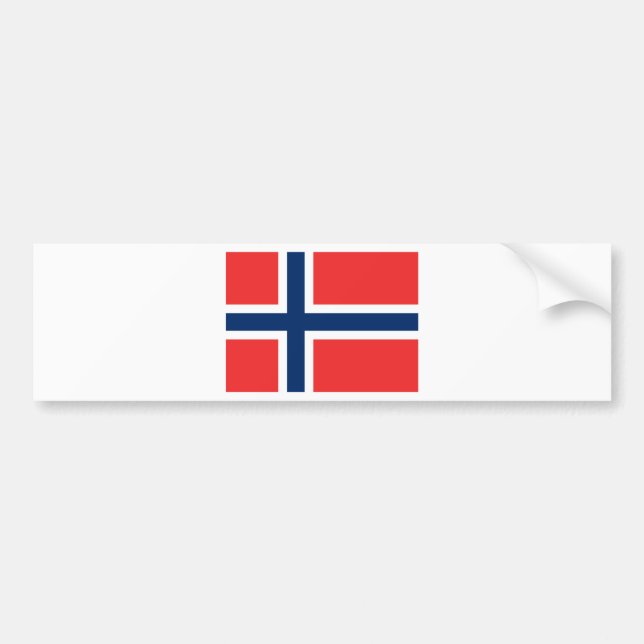 Pegatina Para Coche Bandera de Noruega (Frente)
