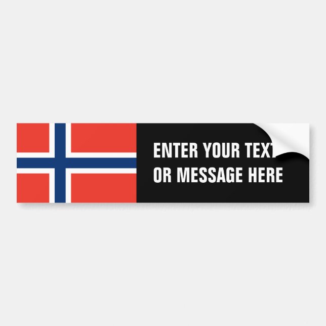 Pegatina Para Coche Bandera de Noruega (Frente)