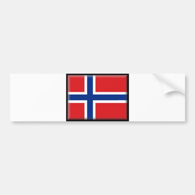 Pegatina Para Coche Bandera de Noruega (Frente)