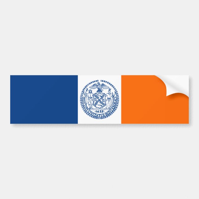 Pegatina Para Coche Bandera de Nueva York (Frente)
