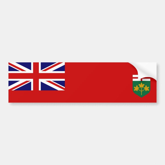 Pegatina Para Coche Bandera de Ontario (Frente)