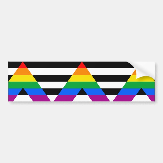 Pegatina Para Coche Bandera de Orgullo Aliado (Frente)