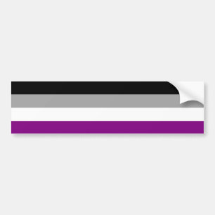 Pegatina Para Coche Bandera de Orgullo Asexual