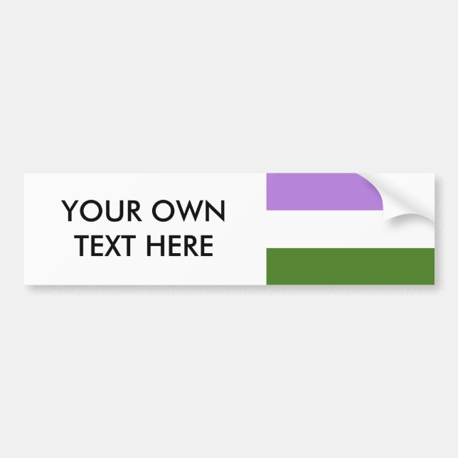 Pegatina Para Coche Bandera de orgullo genderqueer (Frente)