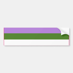PEGATINA PARA COCHE BANDERA DE ORGULLO GÉNERO NO BINARIO
