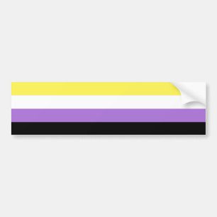 Pegatina Para Coche Bandera de Orgullo no binaria