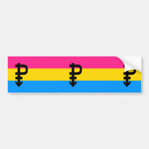 Pegatina Para Coche Bandera de Orgullo Pansexual