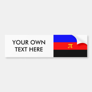 Pegatina Para Coche Bandera de Orgullo Poliamoroso