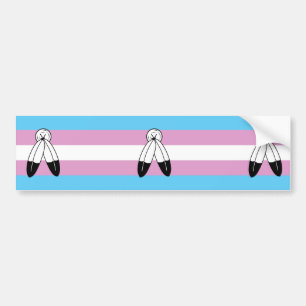 Pegatina Para Coche Bandera de orgullo trans de dos espíritus