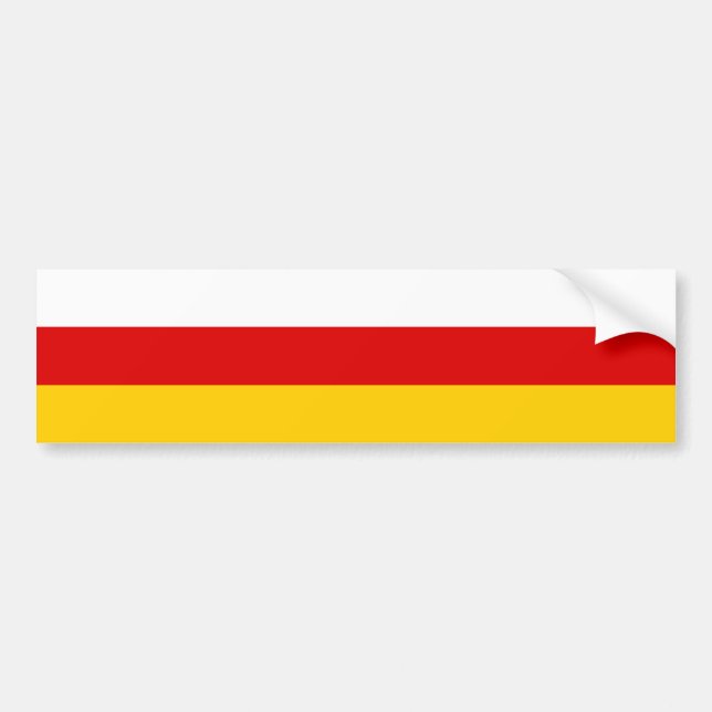 Pegatina Para Coche Bandera de Osetia del Sur (Frente)