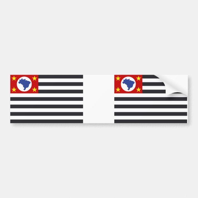 Pegatina Para Coche Bandera de país Sao Paulo (Frente)